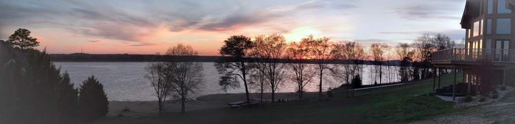 Sunset over the lake.